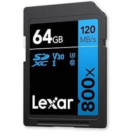 Lexar 64Gb Professional 800X Pro Sdxc Uhs-I Cards, Up To 150Mb/S Read, C10 V30 U3