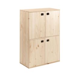 Astigarraga Mueble Dinamic 4 Puertas Pino Macizo 4 Baldas Regulables Madera Clara 105,4x70,8x33 cm Precio: 197.98999979. SKU: S7907500