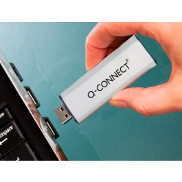 Q-connect Memoria USB Flash 32 GB 3.0 Plateada Retráctil SuperSpeed