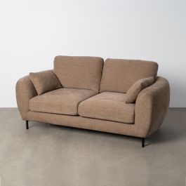 Sofá 2 Plazas Marrón Claro Tejido-Metal 189 X 92 X 88 cm