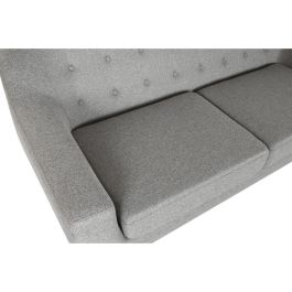 DKD Home Decor Sofá Scandi de 3 plazas, Poliéster/Madera, Gris Natural, 172x82x82 cm, Desmontable