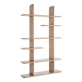 Estantería Natural Madera de Mango Salón 124 X 28 X 200 cm