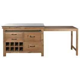 Isla Cocina Cottage DKD Home Decor Natural Negro 75 x 90 x 120 cm Isla Cocina Cottage DKD Home Decor Natural Negro 75 x 90 x 120 cm