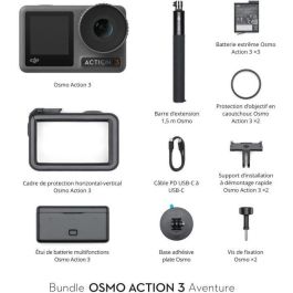 Cámara de acción - DJI - Osmo Action 3 Combo de aventura - 4K/120 IPS - Horizonsteady - Negro