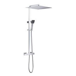 Columna de ducha OCEANIC - Mezclador termostático - Rociador alto cuadrado 40x40 cm - Cromo Precio: 177.61590060499998. SKU: B163XQ37ME