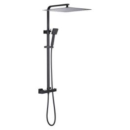 Columna de ducha OCEANIC - Mezclador termostático - Rociador alto cuadrado 40x40 cm - Negro mate Precio: 196.6250004961. SKU: B1EWKVXHRM