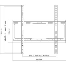 Uno para todos los WM2411 - Soporte de soporte de pared de TV para la pantalla 32-65 ''/81-165cm - para TV MAX 100 kgs - 25 mm de la pared