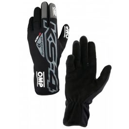 Omp OMPKB0-2750-A01-071-XS Guantes Karting Ks-4 Negro Talla XS - Modelo Mejorado, Piel de Ante, Protección Externa