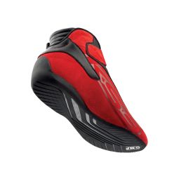 Omp OMPKC0-0826-A01-060-46 Zapatillas de Karting KS-3 Piel Serraje y Malla Transpirable con Suela Específica Rojo/Negro Talla 46