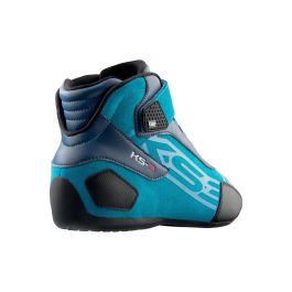 Omp OMPKC0-0826-A01-244-32 Zapatillas Karting KS-3 Piel Serraje Transpirable, Suela Específica Karts, Azul Marino Cian Talla 32