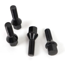 Omp Speed Juego De 4 Tornillos M12x1.5 Conico Largo 28 mm Llave 17 Color Negro Din 10.9 OMPS09521201