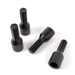 Omp Speed Juego De 4 Tornillos Allen M14x1.5 Conico Largo 28 mm Llave 17-19 Color Negro Din 10.9 OMPS09631401