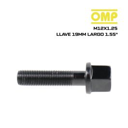 Omp Speed Juego De 4 Tornillos M12x1.25 Plano Largo 40 mm Llave 19 Color Negro Din 10.9 OMPS09651201