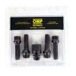Omp Juego 4 Tornillos Antirrobo Llantas M14x1.5 Conico Largo 40-65mm Llave 17-19 Negro OMPS09841401