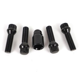Omp Juego 4 Tornillos Antirrobo Llantas M14x1.5 Conico Largo 40-65mm Llave 17-19 Negro OMPS09841401