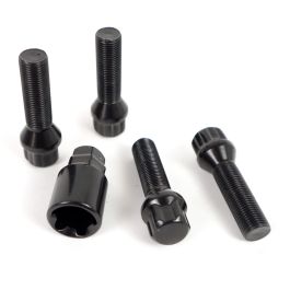 Omp Juego 4 Tornillos Antirrobo Llantas M14x1.5 Conico Largo 40-65mm Llave 17-19 Negro OMPS09841401