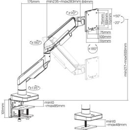 Brazo articulado - OPLITE - MT49 - Blanco