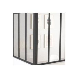 Poste de esquina OPTIMUM para techo de cristal negro - 108 cm