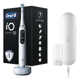 Cepillo de dientes eléctrico - ORAL-B - iO10 Stardust Blanco - Oscilo-rotaciones - Funciona con pilas
