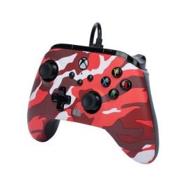 Enhanced Mando Con Cable Xbox Camuflaje Rojo POWER A 1525942-01