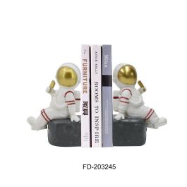 DKD Home Decor Sujetalibros Astronauta Blanco Negro Set de 2 Unidades 8.3 x 18.5 x 26 cm Precio: 42.50000007. SKU: B1GNZC6J4K