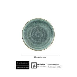 Moon Turquoise Plato Llano 22 Cm 2 Cm (6 Unidades) Moon Turquoise Plato Llano 22 Cm 2 Cm (6 Unidades)