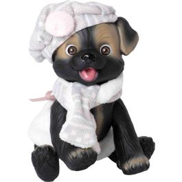 ROSA TOYS Muñeco Bebé Reborn Perrito con Pañal y Bufanda, 23cm