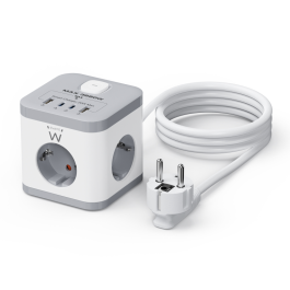 Ewent EW3863 base múltiple 1,5 m 3 salidas AC Interior Gris, Blanco Precio: 24.50000014. SKU: B1GSM68FJJ
