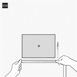Finocam M-300x210 mm Mv Neutro Calendario de Pared 2026 con Números Grandes, Anual, Doble Espiral