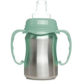 Thermobaby THE3023191861189 Vaso de Aprendizaje para Bebés Acero Inoxidable 180 ml Verde Cactus con Diseño Ergonómico y Sistema Antigoteo