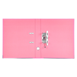 Liderpapel Archivador de Palanca Folio Documenta Forrado PVC Rado Lomo 52 mm Rosa con Compresor Metálico