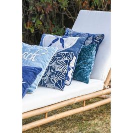 Cojin Mediterraneo DKD Home Decor Azul Marino Plateado 15 x 45 x 45 cm