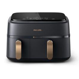 Freidora sin aceite - PHILIPS - NA352/04 - 9L - Doble cesta - Pantalla táctil + Accesorios - Negra Freidora sin aceite - PHILIPS - NA352/04 - 9L - Doble cesta - Pantalla táctil + Accesorios - Negra