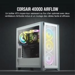Corsair CC9011201WW Caja PC 4000D Airflow Semitorre, Cristal Templado, Blanco Corsair CC9011201WW Caja PC 4000D Airflow Semitorre, Cristal Templado, Blanco