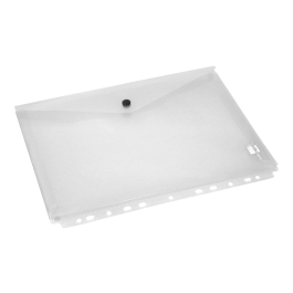 Liderpapel 36664 Carpeta Dossier Polipropileno Multitaladro Cierre Broche DIN A4 Transparente Pack 5