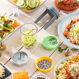 Cortador de Verduras en Espiral y Rallador con Recetas Vigizer InnovaGoods Cortador de Verduras en Espiral y Rallador con Recetas Vigizer InnovaGoods