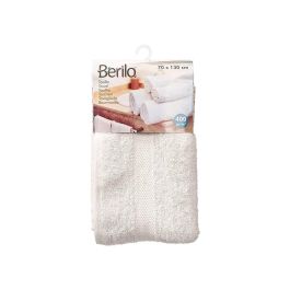 Berilo Toalla Lisa de Baño 70x130 cm Gris Claro, 80% Algodón y 20% Poliéster (Set de 12)