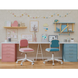 Q-connect Silla Infantil Bari Escritorio Color Rosa Alt Max 795mm Anc 390mm Prof 350mm