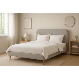 DKD Home Decor Cama Urban Crudo 219x104x170 cm para colchón de 150x200 de Poliéster y Madera
