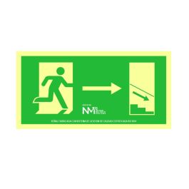 Normaluz Cartel evacuación escalera abajo derecha PVC 0,7mm clase B 32x16cm b11140 Precio: 2.8900003. SKU: B12K4L38TS