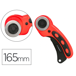 Q-connect Cúter Rotatorio XD-38, Cuchilla Circular 45 mm, 22x165x56 mm, Herramienta de Corte Preciso para Papel, Tela y Cuero