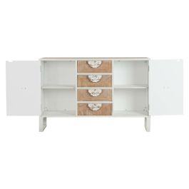 Aparador DKD Home Decor Abeto Metal Blanco 120 x 35 x 80 cm