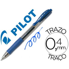 Pilot Boligrafo G-2 Azul Tinta Gel Retractil Sujecion Caucho Punta 0.7mm Trazo 0.4mm