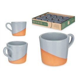 Taza Cafe Barro 80Ml Asa Gris La Dehesa 8X5CM (24 Unidades)