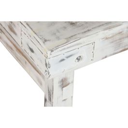 DKD Home Decor Mesa Comedor Plegable Vintage 2c24 Blanco 90 x 76 x 180 cm
