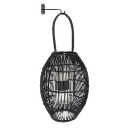 Farol Romimex Negro Metal Mimbre Vidrio 26 x 37 x 26 cm Precio: 54.90000021. SKU: B16WXEPXQS