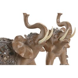 DKD Home Decor Figura de Indio Beige de Resina Acrílica 11.5 x 25 x 24.5 cm (4 Unidades)