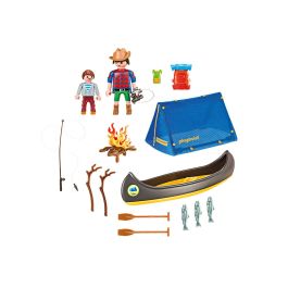 Playmobil 9323 Maleta Campers de Deportes y Acción: Aventura de Pesca con 2 Figuras, Bote, Peces, Carpa y Caña - Novedad 2020