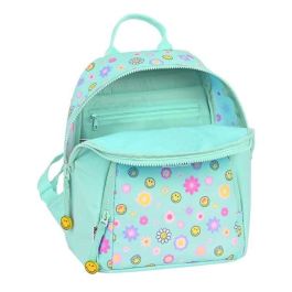 Safta Mini Mochila Smiley World Summer Fun 25x30x13cm Turquesa