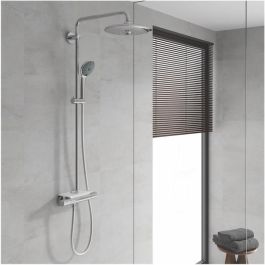 Grohe 26403001 Válvula Termostática Columna de Ducha Vitulio Joy 260, 50% Ahorro Agua y Energía, 3 Chorros
